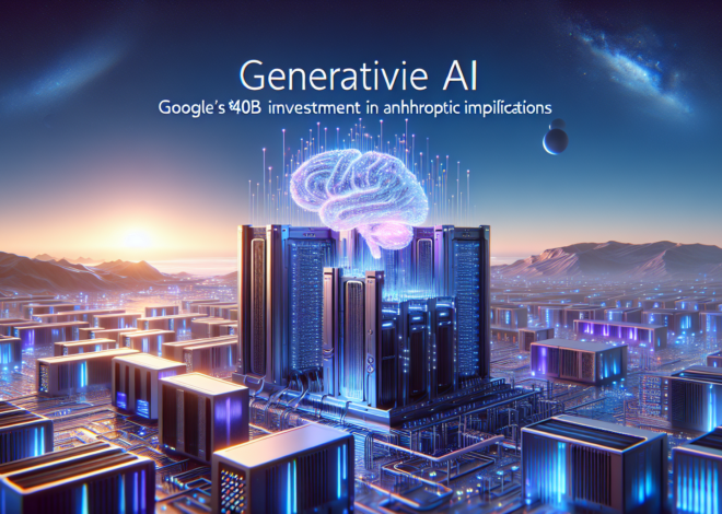 Generative AI: Google’s $40B Investment in Anthropic Implications